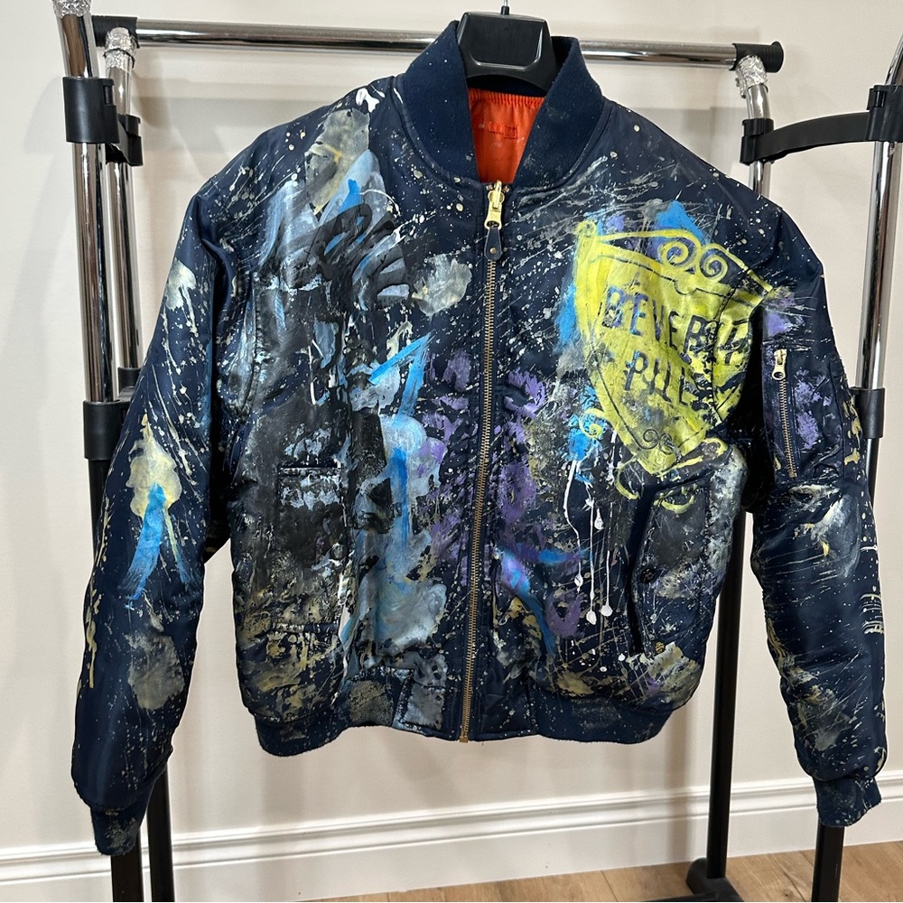 Signed Hand Painted Bomber Jacket (Size M)